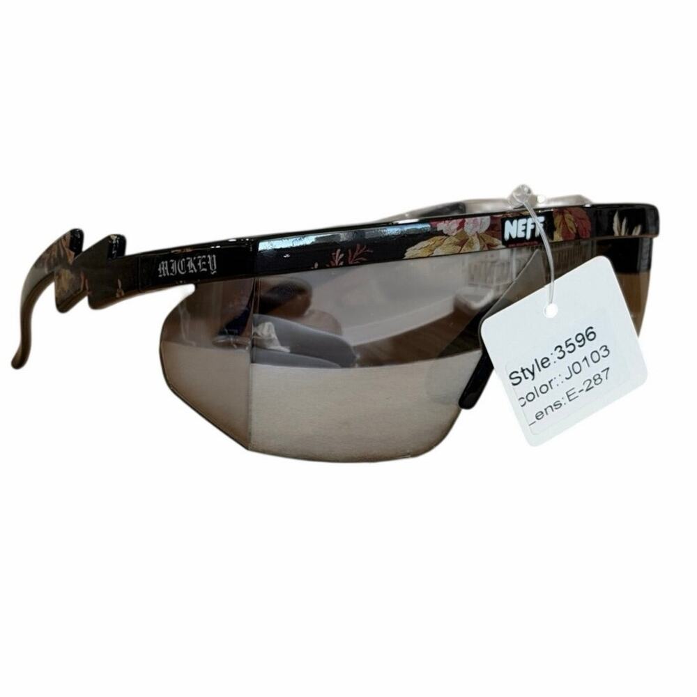 NEFF Brodie Disney Mickey Mouse Floral Wrap Sport Sunglasses NWT